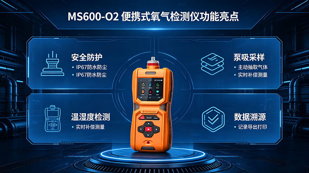 受限空间作业安全保障，草莓直播TV成人MS600-O2便携式氧气检测仪应用解析